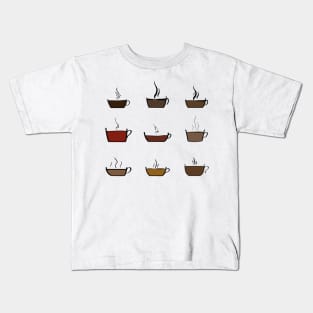 Set of Coffee and Tea Cups Kids T-Shirt